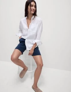 2pk Cotton Rich Tea Dyed Chino Shorts -M&S 2pk Cotton Rich Tea Dyed Chino Shorts 5