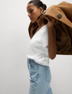 2pk Pure Cotton V-neck T-Shirts -M&S 2pk Pure Cotton V neck T Shirts 3