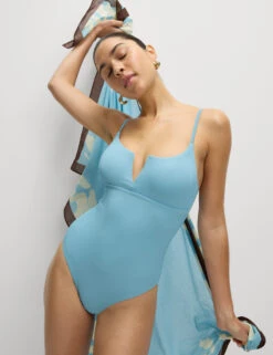 360 Tummy Control Ribbed V-Front Swimsuit 24 360 Tummy Control Ribbed V-Front Swimsuit -M&S 360 Tummy Control Ribbed V Front Swimsuit 2