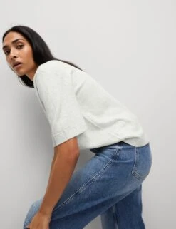 Air-Yarn Crew Neck Knitted Top -M&S Air Yarn Crew Neck Knitted Top 3