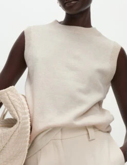 Air-Yarn Crew Neck Knitted Vest -M&S Air Yarn Crew Neck Knitted Vest 2