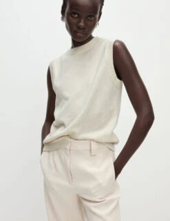 Air-Yarn Crew Neck Knitted Vest -M&S Air Yarn Crew Neck Knitted Vest 4