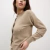Air-Yarn Ribbed Crew Neck Cardigan -M&S Air Yarn Ribbed Crew Neck Cardigan