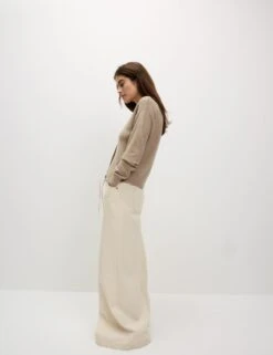 Air-Yarn Ribbed Crew Neck Cardigan -M&S Air Yarn Ribbed Crew Neck Cardigan 5