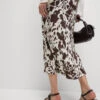 Animal Print Midaxi Slip Skirt -M&S Animal Print Midaxi Slip Skirt