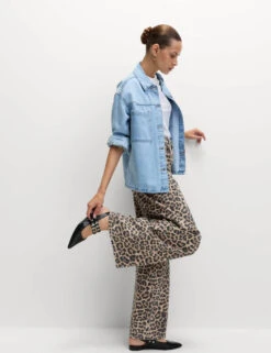 Animal Print Wide Leg Jeans -M&S Animal Print Wide Leg Jeans 2