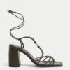 Beaded Trim Buckle Strappy Block Heel Sandals 1 Beaded Trim Buckle Strappy Block Heel Sandals -M&S Beaded Trim Buckle Strappy Block Heel Sandals