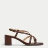 Buckle Block Heel Sandals -M&S Buckle Block Heel Sandals