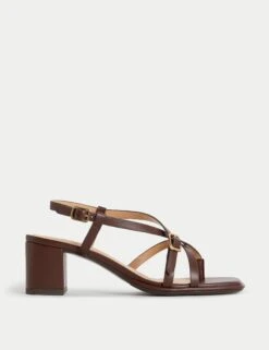 Buckle Block Heel Sandals