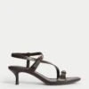 Buckle Kitten Heel Sandals -M&S Buckle Kitten Heel Sandals