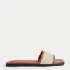 Canvas Flat Mule Sandals -M&S Canvas Flat Mule Sandals