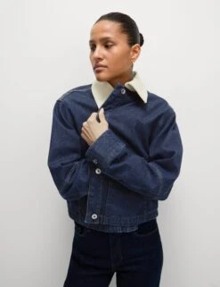 Collared Relaxed Denim Jacket -M&S Collared Relaxed Denim Jacket 5