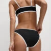 Contrast Trim High Leg Bikini Bottoms -M&S Contrast Trim High Leg Bikini Bottoms