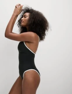 Contrast Trim Square Neck Swimsuit -M&S Contrast Trim Square Neck Swimsuit 4