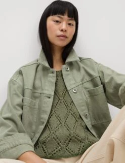 Cotton Blend Diamond Stitch Knitted Vest -M&S Cotton Blend Diamond Stitch Knitted Vest 4