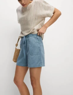 Cotton Blend Garment Dye Shorts -M&S Cotton Blend Garment Dye Shorts 4