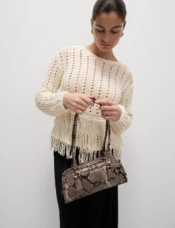 Cotton-Blend Textured Fringe Jumper 26 Cotton-Blend Textured Fringe Jumper -M&S Cotton Blend Textured Fringe Jumper 4