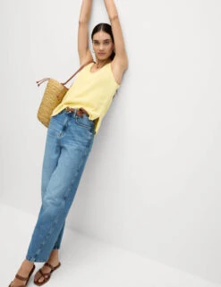 Cotton Blend Textured V-Neck Knitted Vest -M&S Cotton Blend Textured V Neck Knitted Vest 3