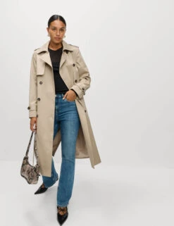 Cotton Rich Belted Longline Trench Coat -M&S Cotton Rich Belted Longline Trench Coat 2
