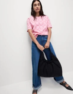 Cotton Rich Broderie T-Shirt 27 Cotton Rich Broderie T-Shirt -M&S Cotton Rich Broderie T Shirt 5