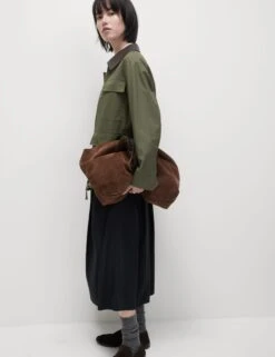 Cotton Rich Collared Short Utility Jacket -M&S Cotton Rich Collared Short Utility Jacket 4