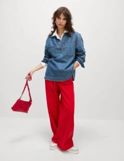 Cotton Rich Denim Regular Fit Shirt 15 Cotton Rich Denim Regular Fit Shirt -M&S Cotton Rich Denim Regular Fit Shirt 2