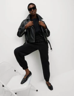 Cotton Rich Drawstring Cuffed Joggers -M&S Cotton Rich Drawstring Cuffed Joggers 2