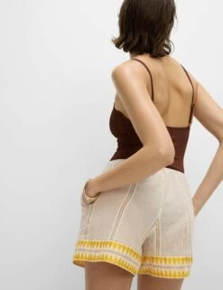 Cotton Rich Jacquard Beach Shorts -M&S Cotton Rich Jacquard Beach Shorts 3