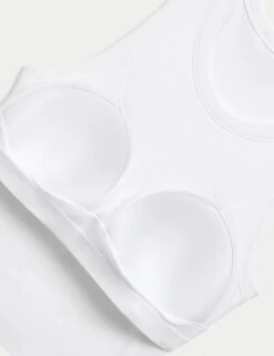 Cotton Rich Ribbed Scoop Neck Bra Vest Top -M&S Cotton Rich Ribbed Scoop Neck Bra Vest Top 5