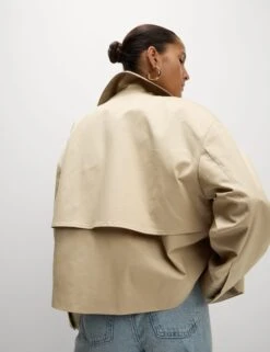 Cotton Rich Short Trench Coat -M&S Cotton Rich Short Trench Coat 3