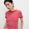 Cotton Rich Striped T-Shirt -M&S Cotton Rich Striped T Shirt