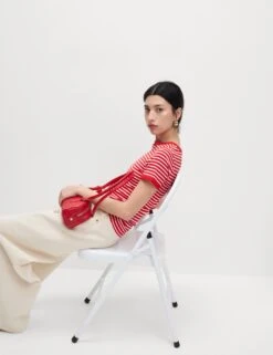 Cotton Rich Striped T-Shirt -M&S Cotton Rich Striped T Shirt 2