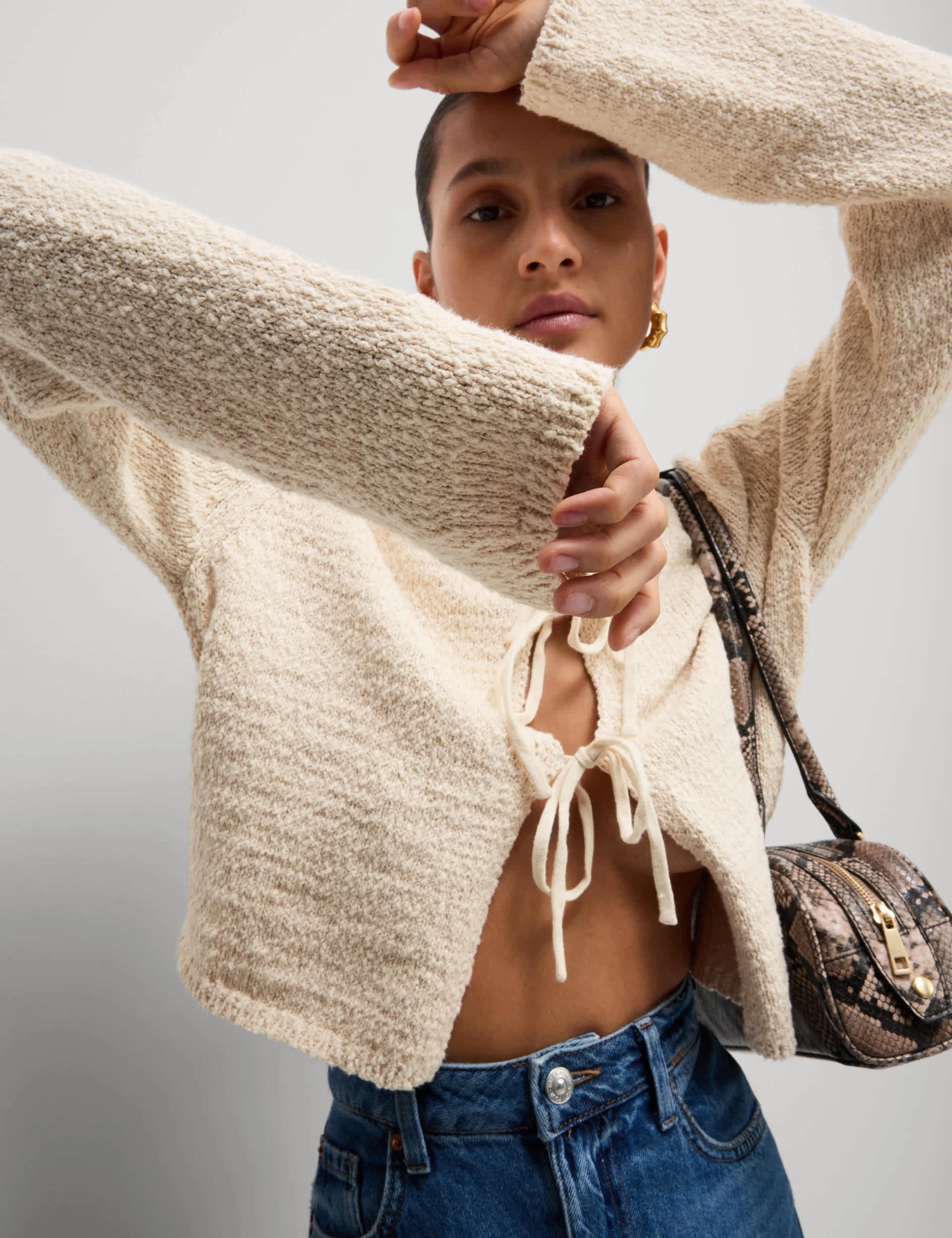 Cotton Rich Textured Cardigan 5 Cotton Rich Textured Cardigan - Image 3