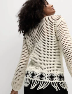 Cotton Rich Textured Fitted Jumper -M&S Cotton Rich Textured Fitted Jumper 2