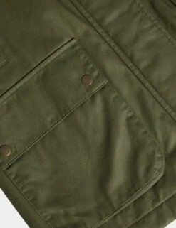 Cotton Rich Waxed Quilted Parka Coat -M&S Cotton Rich Waxed Quilted Parka Coat 6