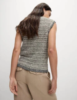 Crew Neck Slim Fit Knitted Vest With Cotton -M&S Crew Neck Slim Fit Knitted Vest with Cotton 4