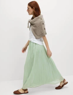 Crinkle Midaxi Column Skirt