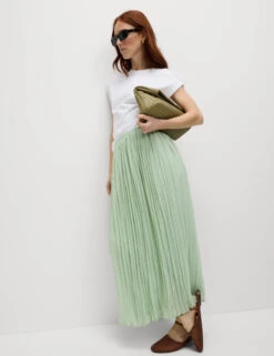 Crinkle Midaxi Column Skirt 17 Crinkle Midaxi Column Skirt -M&S Crinkle Midaxi Column Skirt 4