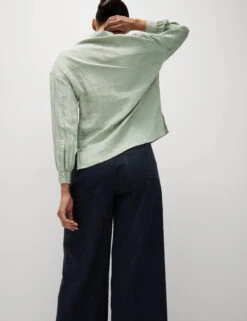 Crinkle Textured Collared Shirt -M&S Crinkle Textured Collared Shirt 3