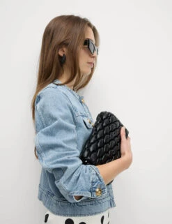 Denim Collarless Short Jacket -M&S Denim Collarless Short Jacket 3