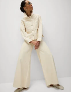 Denim Embroidered Relaxed Shacket -M&S Denim Embroidered Relaxed Shacket 2