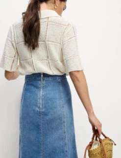 Denim Maxi Skirt -M&S Denim Maxi Skirt 4