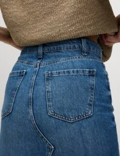 Denim Split Front Maxi Skirt -M&S Denim Split Front Maxi Skirt 5