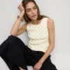 Embellished Ribbed Crew Neck Knitted Vest 1 Embellished Ribbed Crew Neck Knitted Vest -M&S Embellished Ribbed Crew Neck Knitted Vest
