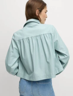 Faux Leather Cropped Jacket -M&S Faux Leather Cropped Jacket 4