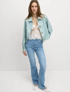 Faux Leather Cropped Jacket -M&S Faux Leather Cropped Jacket 5