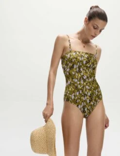 Floral Shirred Bandeau Swimsuit 22 Floral Shirred Bandeau Swimsuit -M&S Floral Shirred Bandeau Swimsuit 5