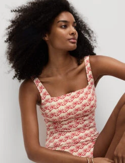 Floral Square Neck Tankini Top -M&S Floral Square Neck Tankini Top 5