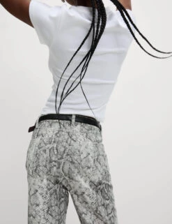 High Waisted Animal Straight Leg Jeans -M&S High Waisted Animal Straight Leg Jeans 2