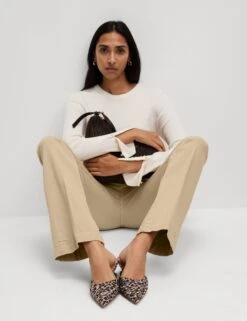 High Waisted Crease Front Slim Flare Jeans -M&S High Waisted Crease Front Slim Flare Jeans 2